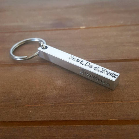 Four Sided Bar Key Chain