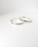 Fitness Motivation Ring - Stackable Personalized ring