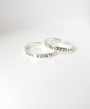 Fitness Motivation Ring - Personalized Stacking Ring