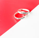 Fitness Motivation Ring - Stackable Personalized ring