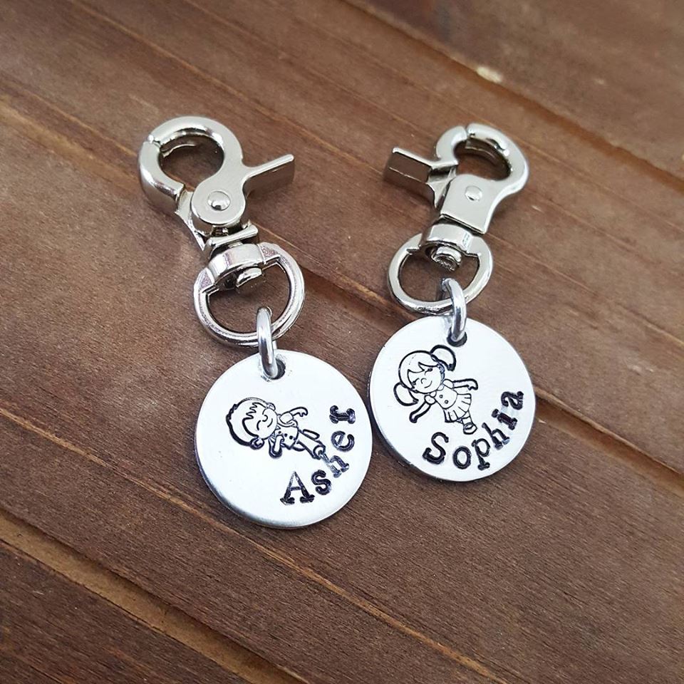 School Bag Tag Customize with Child s Name DreamWillowStudio