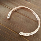 Personalized Cremation Urn Cuff Bracelet - Always in my Heart