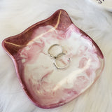 Cat Shaped - Resin Ring Dish - Pinks