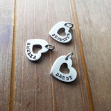 Add a Hand Stamped .65 inch Aluminum Heart Charm