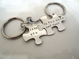 I Love You to the Moon and Back Key Chain Set
