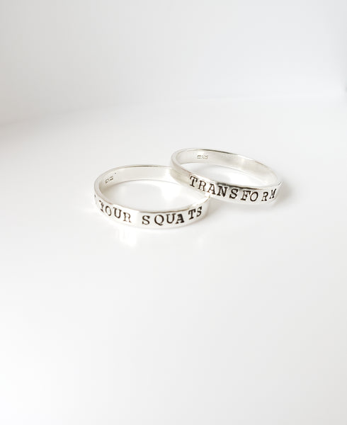 Personalized stamped rings store