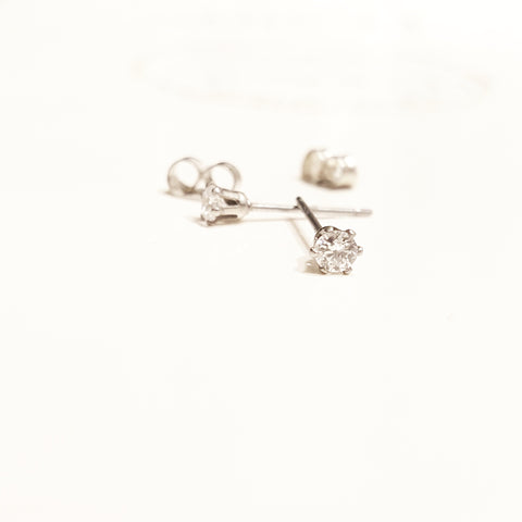 Crystal Studs - 3mm Swarovski Crystal Earrings - Stainless Steel Posts