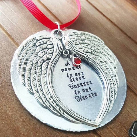 Memorial Angel Wing Christmas Ornament