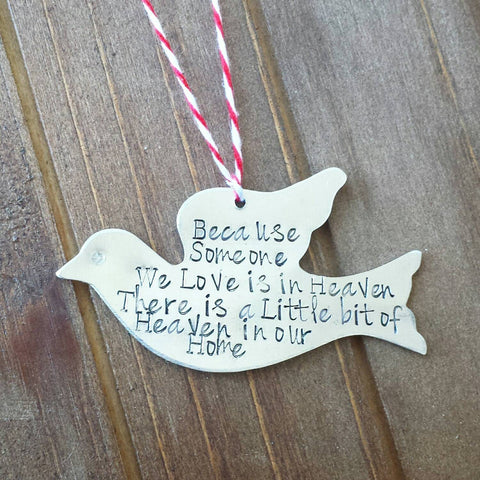 Memorial Dove Christmas Ornament