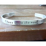 Personalized Cuff Bracelet - 1/4 inch Perfect For Stacking