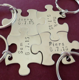 Set of 3+ Puzzle Piece Key Chains