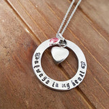 Always in my Heart Cremation Urn Heart Charm Necklace