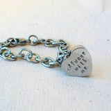 Heart Shaped Cremation Urn Bracelet - Always by My Side